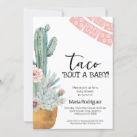 Boho Pink Cactus Taco Bout A Baby Shower