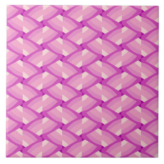 Boho Pink Geometric Mid-Century Modern Ceramic Tile