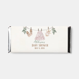 Boho Pink Girl Baby Clothes Baby Shower Hershey Bar Favors