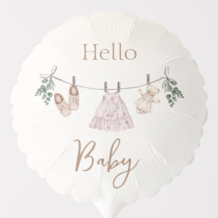 Boho pink Girl Baby Clothes  Balloon