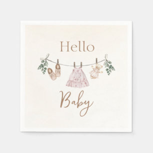 Boho pink Girl Baby Clothes  Napkins