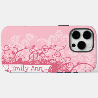Boho Pink Girly Girl Swirl Grunge iPhone 16 Pro Max Case