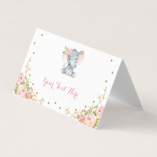 pink and gold elephant baby shower decorations