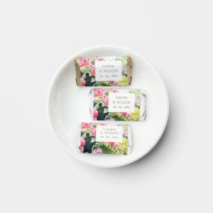 Boho Pink Green Tropical Bougainvillea Wedding Hershey's Miniatures