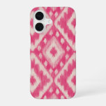 Boho Pink Ikat Design iPhone 16 Case