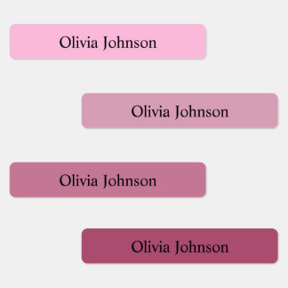 Boho pink Kids Waterproof Name Labels