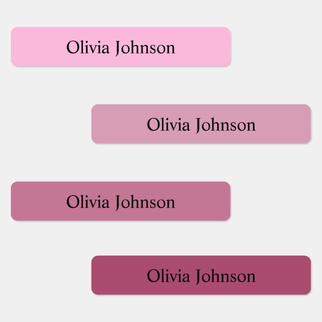  Boho pink Kids Waterproof Name Labels (Group)