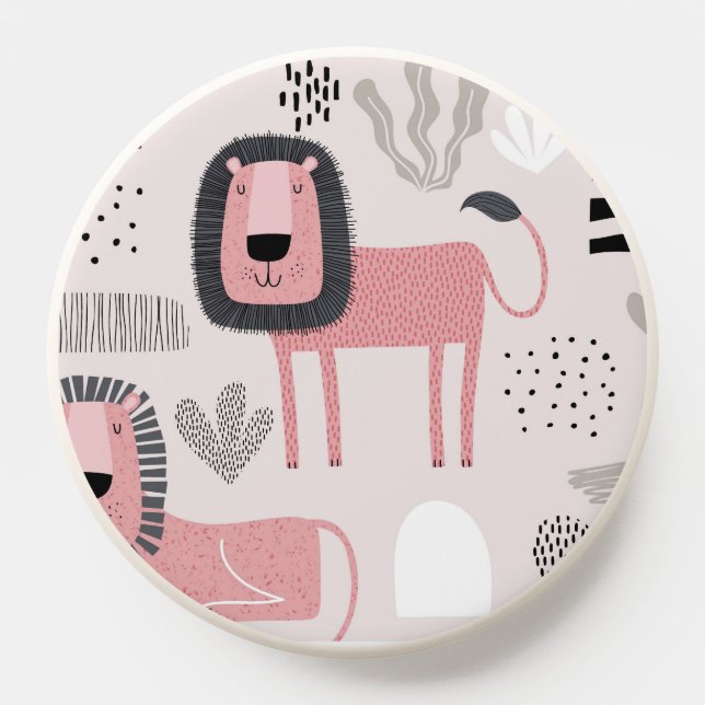 Boho Pink Lion Popsocket (Popsocket)
