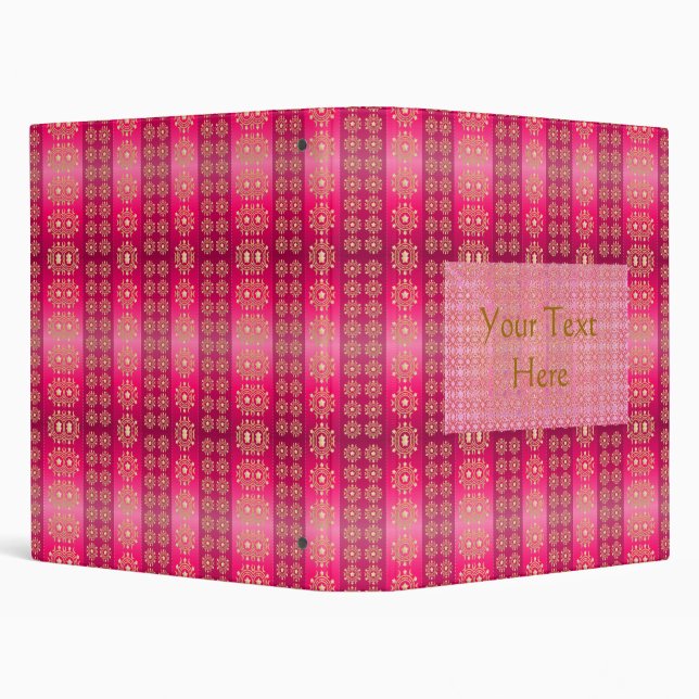 Boho Pink Patterned Binder (Background)
