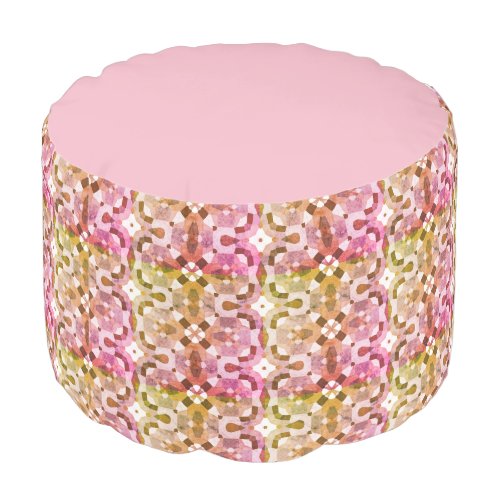 Boho Pink Pouf  Footrest