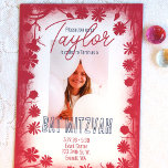 Boho Pink Wild Flowers Frame, Bat Mitzvah Photo Invitation<br><div class="desc">Vintage botanical bat mitzvah invitations are perfect for mauve pink and navy blue color palettes. Surrounding wild flowers and Star of David are a beautiful finishing touch to your photo. This cute pink bat mitzvah invitation is versatile for heather mauve,  rose pink,  blue-gray,  & navy blue birthday party themes.</div>