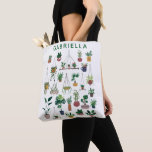 Boho Plant Lady Illustration Art Personalized Tote Bag<br><div class="desc">For the person in your life who believes that one can never have too many plants, a modern boho style illustration of a variety of indoor and outdoor plant types including trendy monstera leaves, hanging plants, ferns, bonsai, houseplants, and more. Cool gift for nature lovers, plant lady, gardeners, and botanists....</div>
