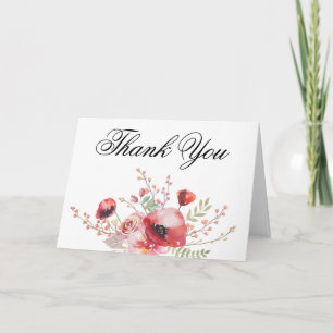 Boho Poppy Thank You