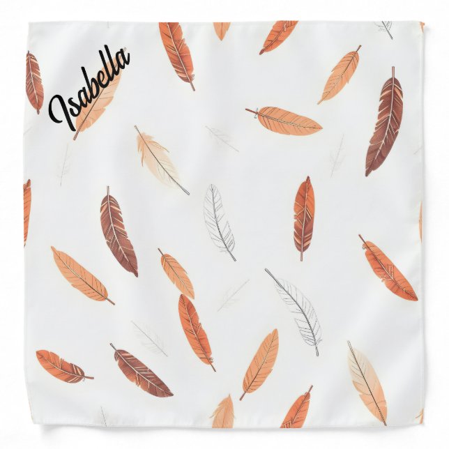 Boho Popular Feathers Luxury Collection Bandana (Front)