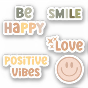 Boho Positive Vibes Summer Sticker