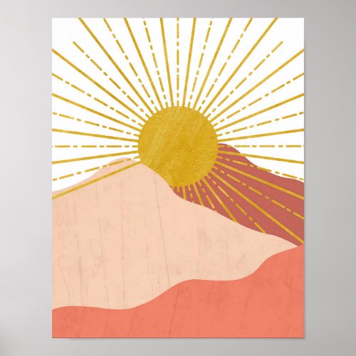 Boho Poster Boho Wall Art Sun Wall Art