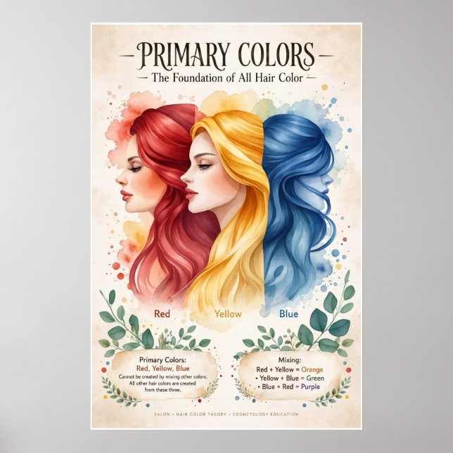 Boho Primary Colors Poster (Front)
