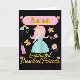 Boho Princess Anna 2026 Personalized Preschool Gra Card
