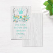 Boho Princess Antler Tribal Diaper Raffle Tickets (Desk)