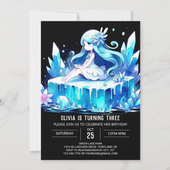 Boho Princess Birthday Invitation (Front)