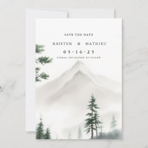 Boho Printable Mountain Save The Date