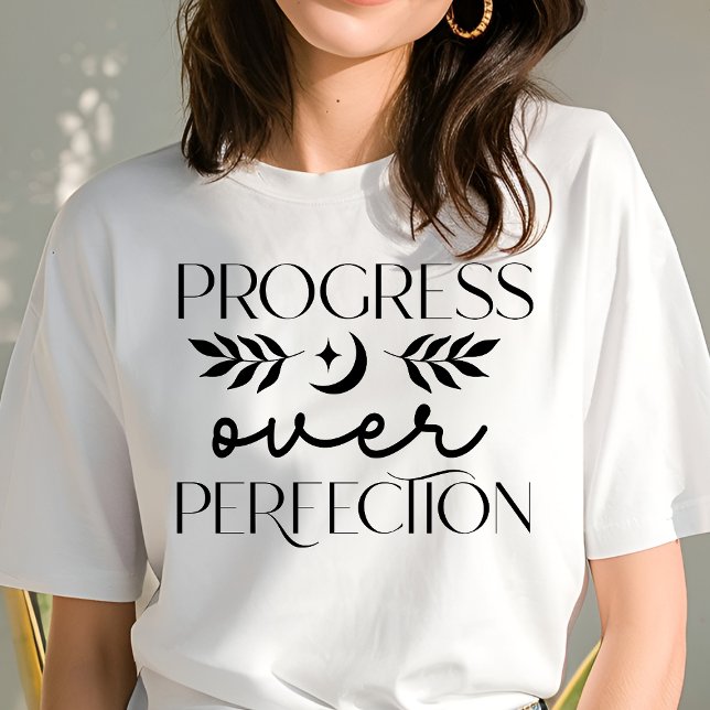 Boho Progress Over Perfection Motivational Tri-Blend Shirt (Creator Uploaded)