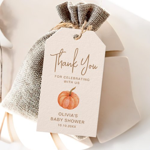 Boho Pumpkin Baby Shower Favor Gift Tags