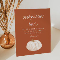 Boho Pumpkin Baby Shower Momosa Bar Sign