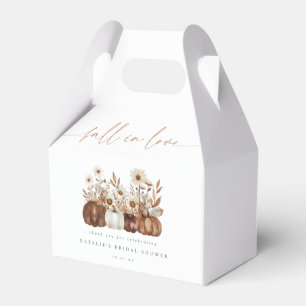 Boho Pumpkin Fall in Love Bridal Shower Favor Boxes