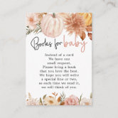Boho Floral Pumpkin Fall Baby Shower Diaper Raffle Enclosure Card