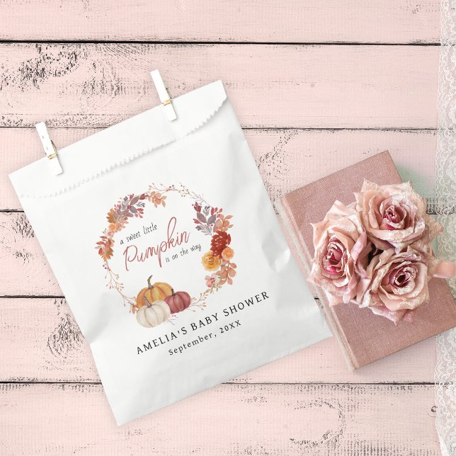 Boho Pumpkin Orange Baby Shower Autumn Chic Treat  Favor Bag (Creator Uploaded)