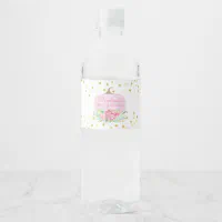 Boho Pink Baby Shower Water Bottle Labels