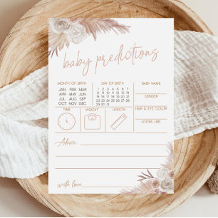 Boho Pumpkin Truck Predictions For Baby Card