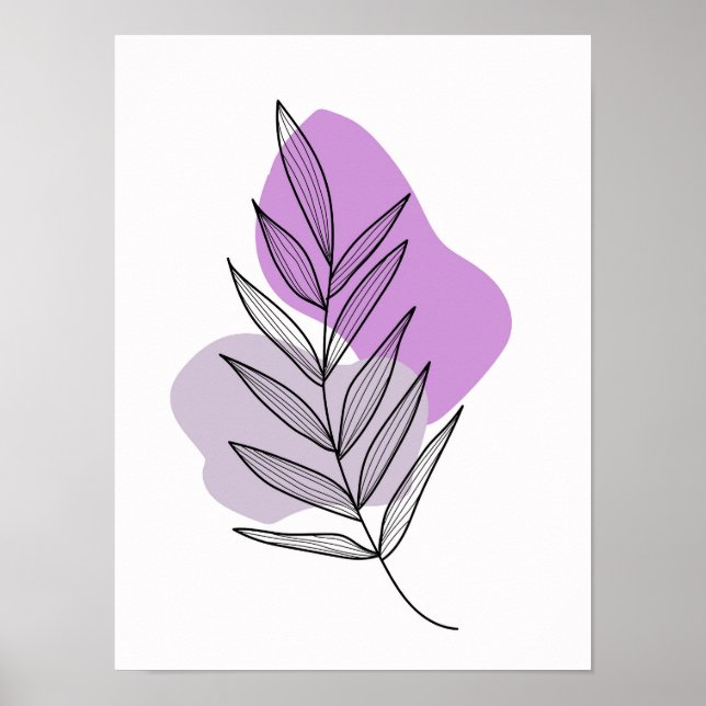 Boho purple flower poster (Front)