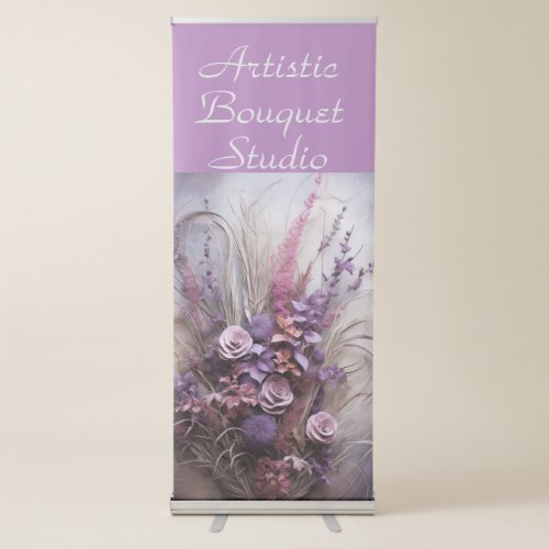Boho Purple Flowers Business Banner