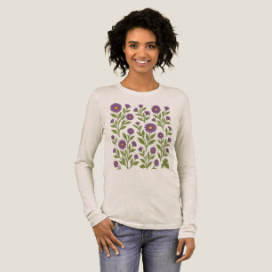 Boho Purple Flowers Tri-Blend Shirt