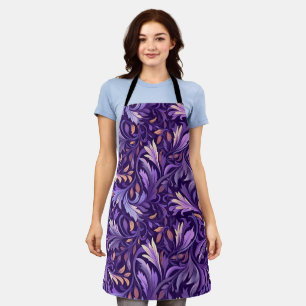 Boho purple foliage apron