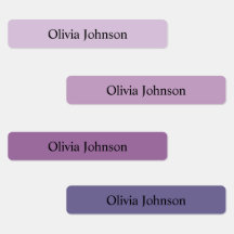 Boho purple Kids Waterproof Name Labels