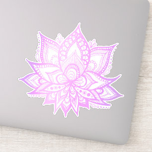 Boho Purple Lotus Flower Sticker