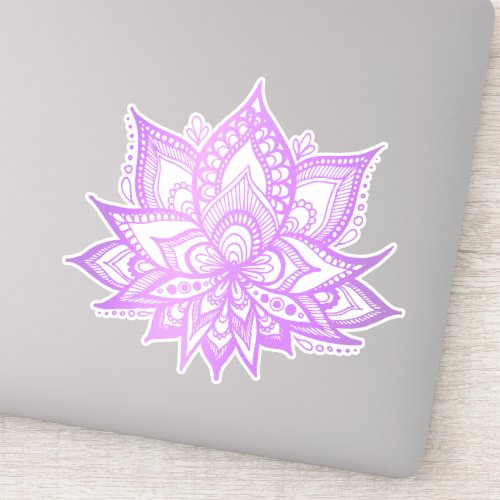 Boho Purple Lotus Flower Sticker