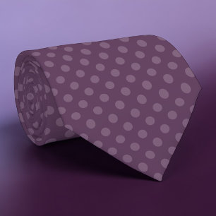 Boho Purple Mini Polka Dots Necktie