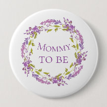 Boho Purple Wreath Mommy to be 4"