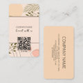 Boho QR Code Connect With Us Business Card | Zazzle