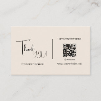Boho QR Code Thank You Card Discount Code