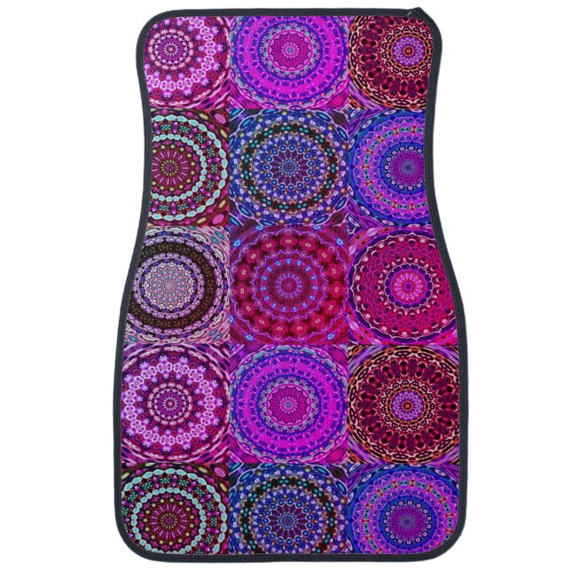 Boho Quilt with filter Car Mats (Front)