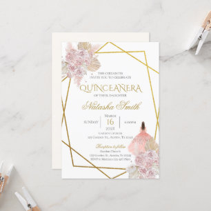  Boho Quinceanera Invitation