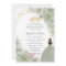 Boho Quinceanera Sage Green Floral Pampas Grass