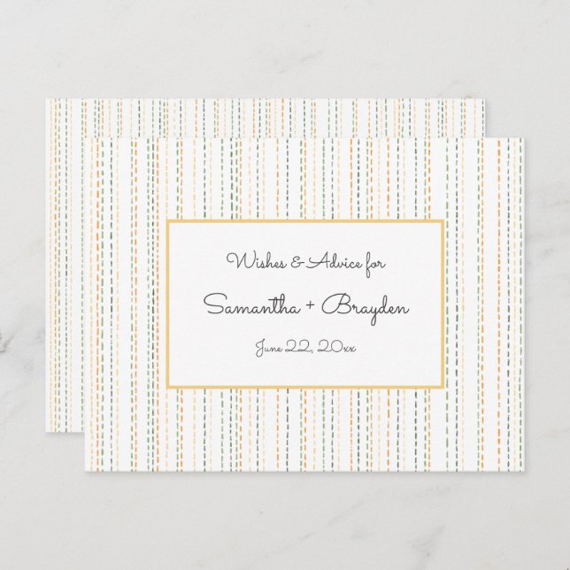 Boho Rain Baby Shower Advice Cards (Front/Back)