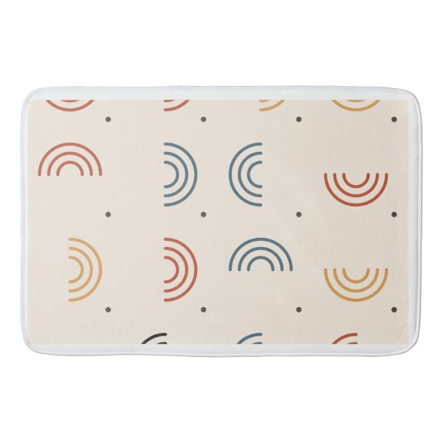 Boho Rainbow Arches Seamless Pattern Bath Mat (Front)
