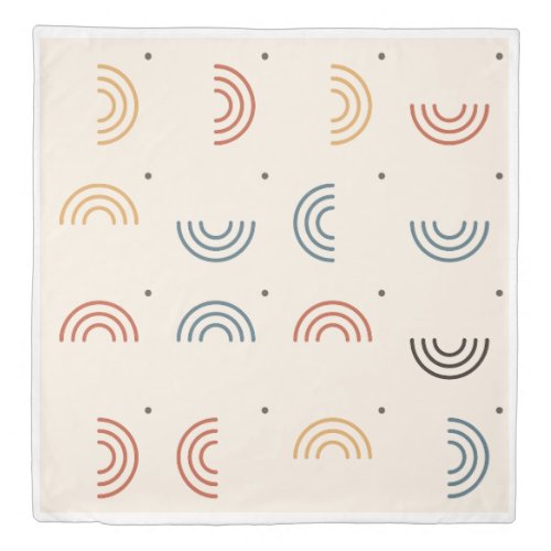 Boho Rainbow Arches Seamless Pattern Duvet Cover